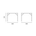 3x3 Garden Pergola with Sliding Roof Skroda Discounts