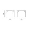 3x3 Garden Pergola with Sliding Roof Skroda Discounts