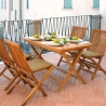 Lipari Folding Teak Wood Garden Table 80x120cm On Sale
