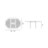 Expandable Outdoor Teak Wood Table for 8, Capraia Catalog