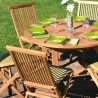 Expandable Outdoor Teak Wood Table for 8, Capraia Discounts