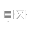 Vulcano Outdoor Folding Teak Wood Table 80x80cm Catalog
