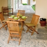 Vulcano Outdoor Folding Teak Wood Table 80x80cm On Sale