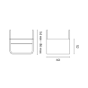 White Folding Outdoor Table for Balconies 60x52cm Ringhiera Sale