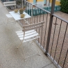 White Folding Outdoor Table for Balconies 60x52cm Ringhiera On Sale