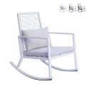 Modern Aluminum Rocking Chair with Cushion Tayuva Promotion