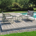 Modern Outdoor Garden Set: 2 Armchairs, Sofa, and Table Tinos Offers