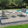 Modern Outdoor Garden Set: 2 Armchairs, Sofa, and Table Tinos Offers