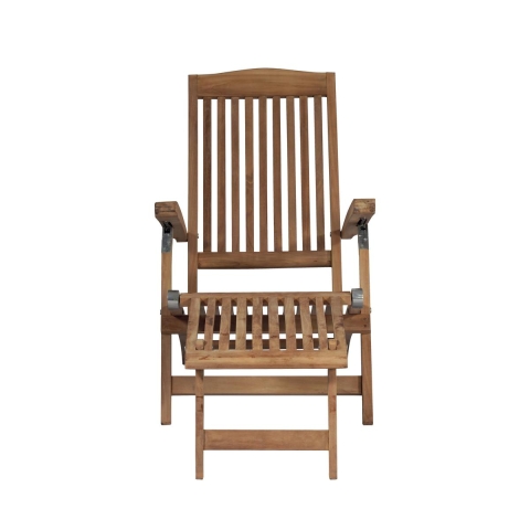 Teak Wood Reclining Sun Lounger for Garden Streamer Promotion