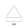 Triangular Outdoor Shade Sail 3.6 x 3.6 x 3.6m Solar On Sale