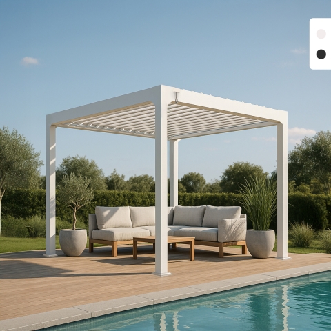 Guadalupe 3x3m Manual Bioclimatic Aluminum Garden Pergola Promotion