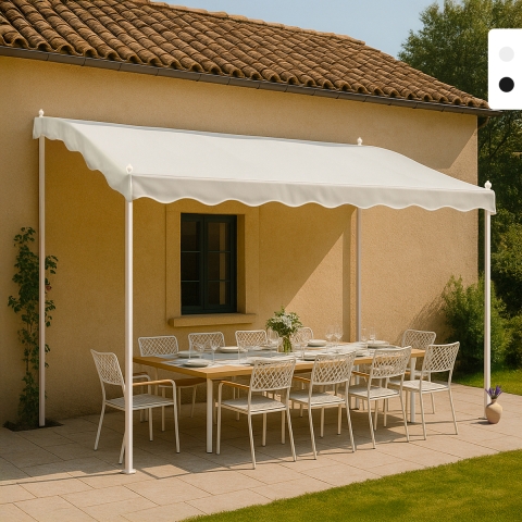 Steel gazebo 3x2m for garden bar hotel Pergola uv Promotion