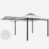 Gazebo 33x33 metri giardino bar veranda mercato pagoda Antigua Discounts