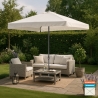 Eden 3x2M Rectangular Garden Parasol With Aluminium Pole And Weather-Resistant Canopy Promotion