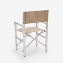 Portable Folding Beach Chair Aluminum Textilene Director's Chair Gold 