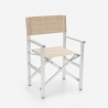 Portable Folding Beach Chair Aluminum Textilene Director's Chair Gold 