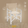 Portable Folding Beach Chair Aluminum Textilene Director's Chair Gold Sale