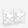 2 Portable Folding Beach Chairs, Aluminum & Textilene, Regista Gold 