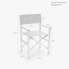 Regista Gold White Folding Beach Chair in Aluminum and White Textilene Price