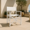 Regista Gold White Folding Beach Chair in Aluminum and White Textilene Sale