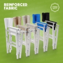 2 Portable Folding Beach Chairs, Aluminum & Textilene, Regista Gold 