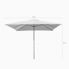 Marte 3x3m Square Garden Parasol 