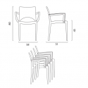Polypropylene chairs with armrests for bar and restaurant Paris Arm Grand Soleil 