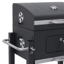 Charcoal Barbecue with Wheels, 2 Grates, and Lid - Austin Offers