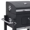 Charcoal Barbecue with Wheels, 2 Grates, and Lid - Austin Offers
