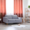 Modern 2-Seater Cotton Sofa 137x73x82cm Ramsey On Sale