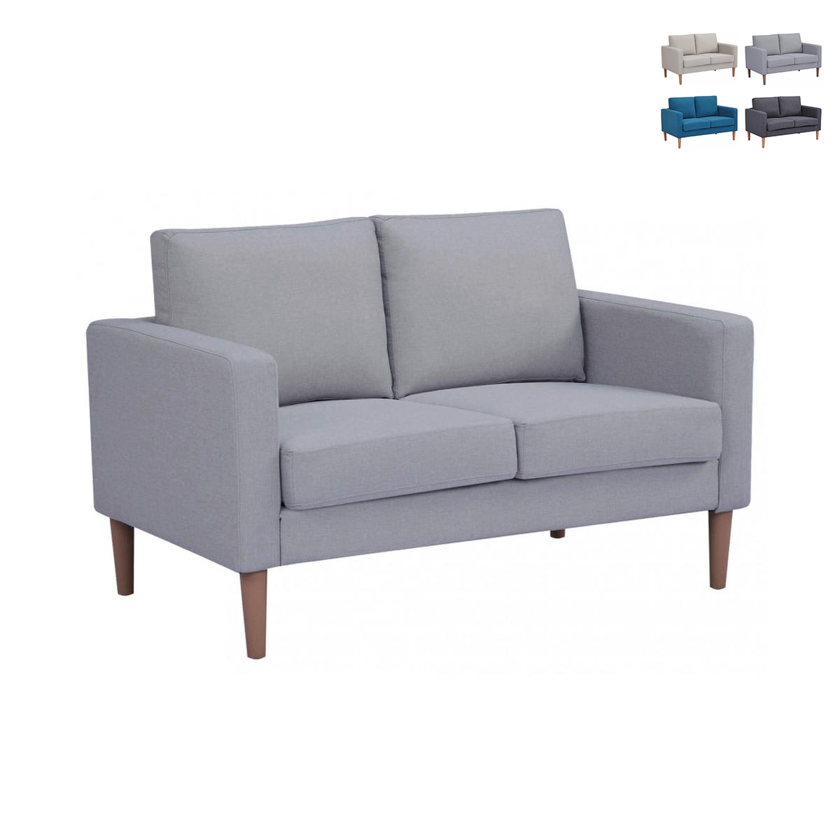 Modern 2-Seater Cotton Sofa 137x73x82cm Ramsey