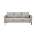 Modern 3-Seater Sofa with Wood-Effect Legs Ramsey On Sale