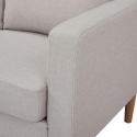 Modern 3-Seater Sofa with Wood-Effect Legs Ramsey Price