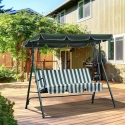 Garden Swing Chair with Removable Cushions Green On Sale