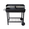 Charcoal Barbecue with Wheels and 2 Adjustable Grates Wisconsin Offers