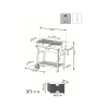 Charcoal Barbecue with Wheels and 2 Adjustable Grates Wisconsin Choice Of