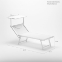 Professional aluminum beach sun lounger Italy 