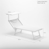 Professional aluminum beach sun lounger Italy 