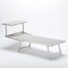 Set Of 4 Italia Professional Sun Loungers With Built-in Headrest And Sunshade 