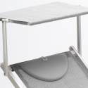 Set Of 4 Italia Professional Sun Loungers With Built-in Headrest And Sunshade 