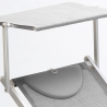 Set Of 4 Italia Professional Sun Loungers With Built-in Headrest And Sunshade 