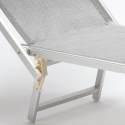 Set Of 4 Italia Professional Sun Loungers With Built-in Headrest And Sunshade 