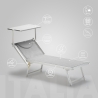 Set Of 4 Italia Professional Sun Loungers With Built-in Headrest And Sunshade Catalog