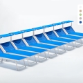 Set Of 20 Italia Professional Sun Loungers With Built-in Headrest And Sunshade Promotion