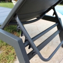 Formentera Aluminum Garden Lounger with Wheels Measures