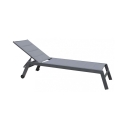 Formentera Aluminum Garden Lounger with Wheels Model