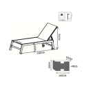 Formentera Aluminum Garden Lounger with Wheels 
