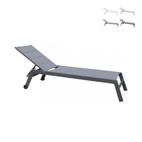 Formentera Aluminum Garden Lounger with Wheels Promotion