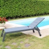 Formentera Aluminum Garden Lounger with Wheels On Sale