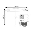 White Garden Umbrella 2x3m in Polyester Poly Discounts